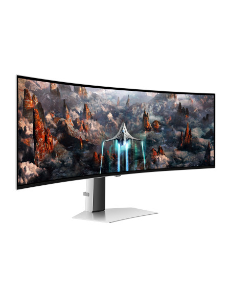 Samsung G93Sc Monitor Komputerowy 124,5 Cm (49") 5120 X 1440 Px Dual Qhd Oled Srebrny