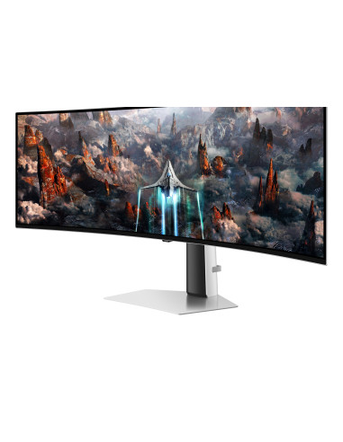 Samsung G93Sc Monitor Komputerowy 124,5 Cm (49") 5120 X 1440 Px Dual Qhd Oled Srebrny