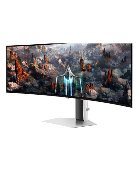 Samsung G93Sc Monitor Komputerowy 124,5 Cm (49") 5120 X 1440 Px Dual Qhd Oled Srebrny