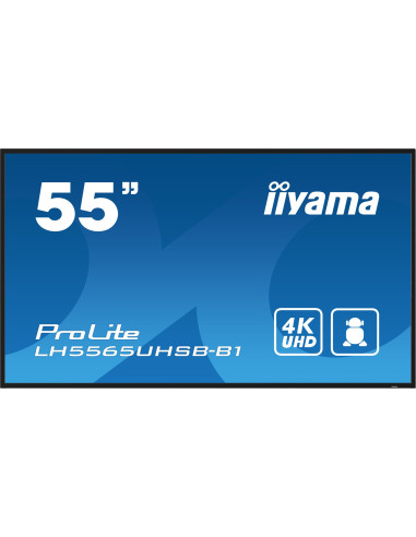 Iiyama Lh5565Uhsb-B1 Signage Display Kiosk 138,7 Cm (54.6") Led Wi-Fi 800 Cd/M2 4K Ultra Hd Czarny Procesor Wbudowany Android 11