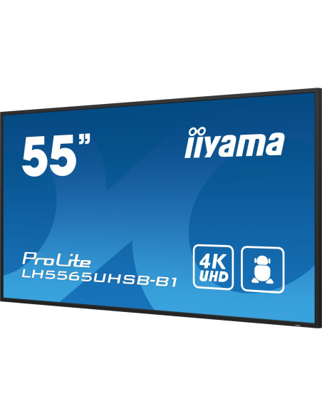Iiyama Lh5565Uhsb-B1 Signage Display Kiosk 138,7 Cm (54.6") Led Wi-Fi 800 Cd/M2 4K Ultra Hd Czarny Procesor Wbudowany Android 11