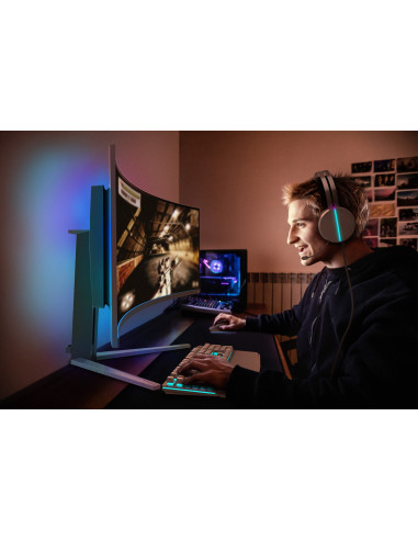 Philips Evnia 8000 49M2C8900L/00 Monitor Komputerowy 124,2 Cm (48.9") 5120 X 1440 Px Dual Qhd Qd-Oled Biały