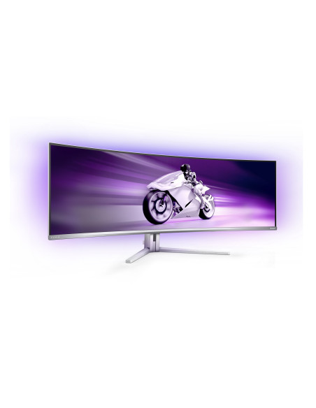 Philips Evnia 8000 49M2C8900L/00 Monitor Komputerowy 124,2 Cm (48.9") 5120 X 1440 Px Dual Qhd Qd-Oled Biały
