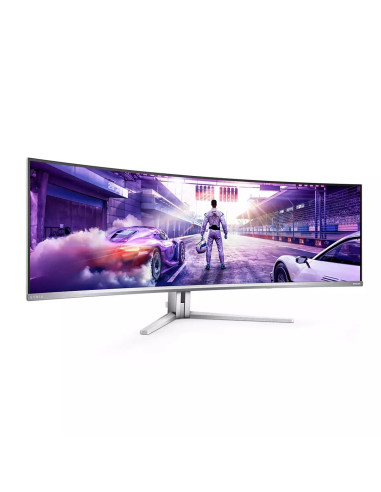 Philips Evnia 8000 49M2C8900L/00 Monitor Komputerowy 124,2 Cm (48.9") 5120 X 1440 Px Dual Qhd Qd-Oled Biały