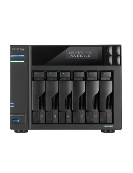 Asustor Lockerstor 6 Nas Komputer Stacjonarny Intel® Celeron® N5105 8 Gb Ddr4 Hdd Adm Czarny