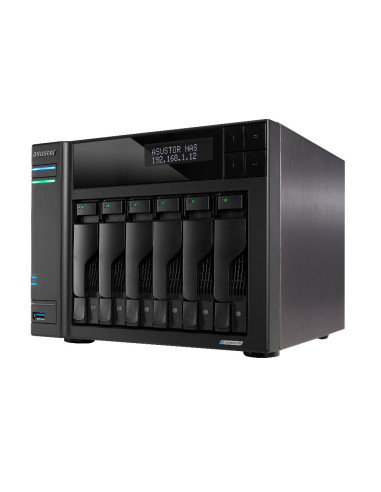 Asustor Lockerstor 6 Nas Komputer Stacjonarny Intel® Celeron® N5105 8 Gb Ddr4 Hdd Adm Czarny