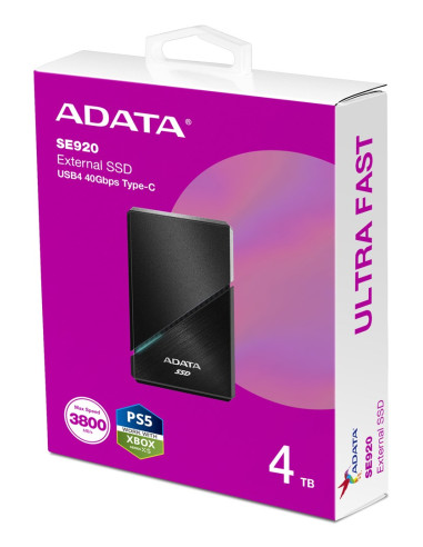 Adata Se920 Technologia Thunderbolt 4 Tb Usb Type-C Usb4 Gen 3X2 Czarny