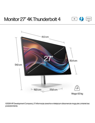 Hp 27-Calowy Monitor Seria 7 Pro 4K Thunderbolt 4 – 727Pk