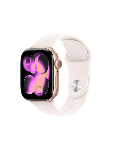 Apple Watch Series 11 Oled 42 Mm Cyfrowy 374 X 446 Px Ekran Dotykowy 5G Złoto Różowe Wi-Fi Gps