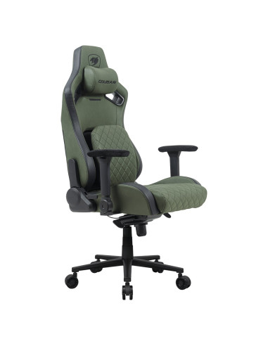 Cougar Defensor S Army Green F Uniwersalny Fotel Dla Gracza Tapicerowane Siedzisko Zielony