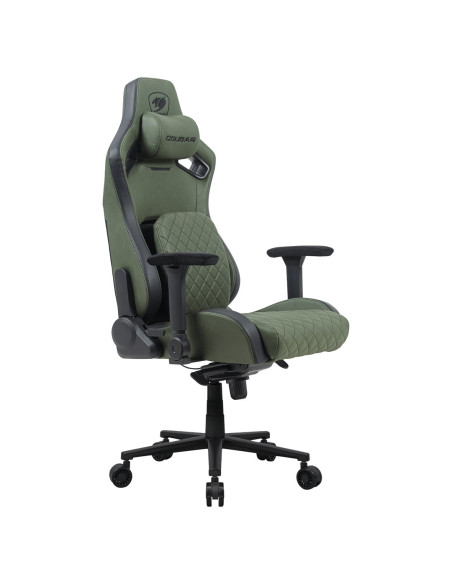 Cougar Defensor S Army Green F Uniwersalny Fotel Dla Gracza Tapicerowane Siedzisko Zielony