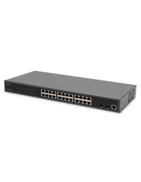 24 Port L2 Managed Gigabit Ethernet Switch With Poe Injector, 2 Sfp Upload