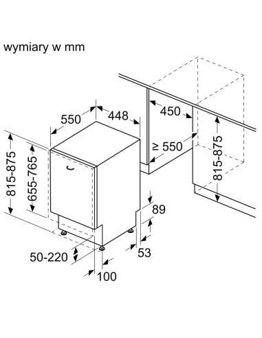 Zmywarka Bosch Smh4Hvx11E Do Zabudowy W Pełni Zintegrowana, 60 Cm, Zawiasy Ślizgowe Vario