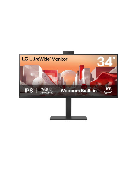 Lg 34Ba85Qe-B Monitor Komputerowy 86,4 Cm (34") 3440 X 1440 Px Wide Quad Hd Lcd Czarny