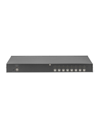 Przełącznik Kvm 8 Portowy, Rack 19", 4K 30Hz, 8Xhdmi In, 1Xhdmi Out, 2Xusb A