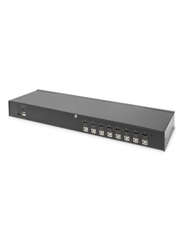 Przełącznik Kvm 8 Portowy, Rack 19", 4K 30Hz, 8Xhdmi In, 1Xhdmi Out, 2Xusb A