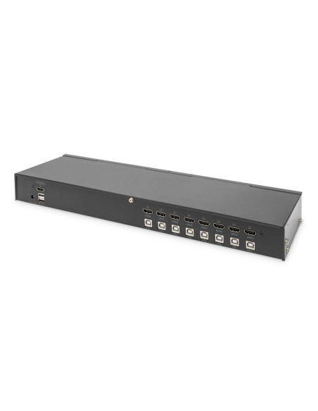 Przełącznik Kvm 8 Portowy, Rack 19", 4K 30Hz, 8Xhdmi In, 1Xhdmi Out, 2Xusb A
