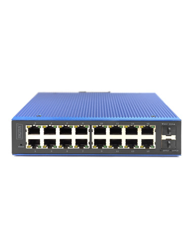 Digitus Przemysłowy 16+2 Portowy Zarządzany Przełącznik Gigabit Ethernet Poe L2