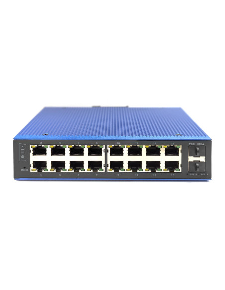 Digitus Przemysłowy 16+2 Portowy Zarządzany Przełącznik Gigabit Ethernet Poe L2