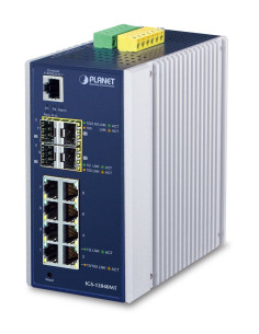 Planet Igs-12040Mt Łącza Sieciowe Zarządzany L2+ Gigabit Ethernet (10/100/1000) Niebieski, Biały
