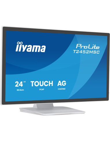Iiyama T2452Msc-W2Ag Monitor Komputerowy 61 Cm (24") 1920 X 1080 Px Full Hd Led Ekran Dotykowy Biały