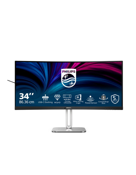 Philips 5000 Series 34B2U5600C/00 Monitor Komputerowy 86,4 Cm (34") 3440 X 1440 Px Dual Qhd Lcd Szary