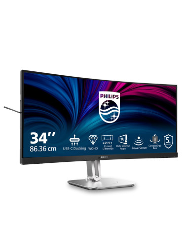 Philips 5000 Series 34B2U5600C/00 Monitor Komputerowy 86,4 Cm (34") 3440 X 1440 Px Dual Qhd Lcd Szary