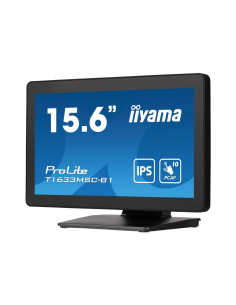 Monitor Iiyama T1633Msc-B1 15.6Inch Pcap Full Hd Bezel Free Front 10P Touch 385Cd/M2 Hdmi Dp Usb Interface Hub 2X2.0 Speakers 2