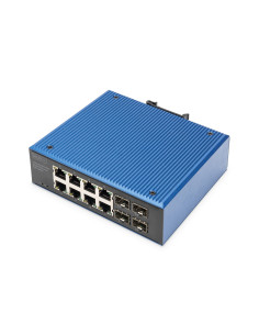 Przełącznik Przemysłowy 8+4-Port Gigabit Ethernet Poe Z 8X Ge Rj45 I 2 Sfp+ Portami, Poe 2