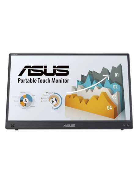 Asus Zenscreen Mb16Amtr Monitor Komputerowy 39,6 Cm (15.6") 1920 X 1080 Px Full Hd Lcd Ekran Dotykowy Czarny