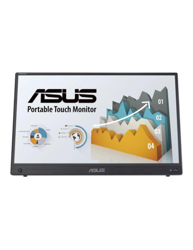 Asus Zenscreen Mb16Amtr Monitor Komputerowy 39,6 Cm (15.6") 1920 X 1080 Px Full Hd Lcd Ekran Dotykowy Czarny
