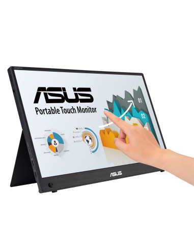Asus Zenscreen Mb16Amtr Monitor Komputerowy 39,6 Cm (15.6") 1920 X 1080 Px Full Hd Lcd Ekran Dotykowy Czarny