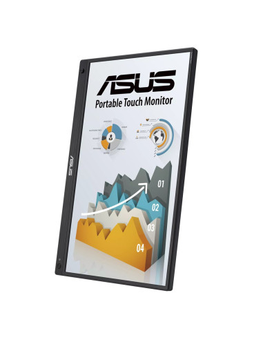 Asus Zenscreen Mb16Amtr Monitor Komputerowy 39,6 Cm (15.6") 1920 X 1080 Px Full Hd Lcd Ekran Dotykowy Czarny