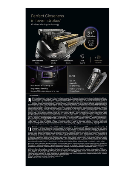 Braun Series 9 Pro+ 9625S Golarka Foliowa Przycinarka Grafitowy