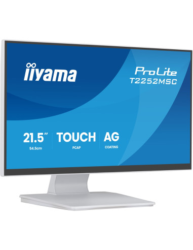 Iiyama Prolite T2252Msc-W2Ag Monitor Komputerowy 54,5 Cm (21.4") 1920 X 1080 Px Full Hd Lcd Ekran Dotykowy Biały