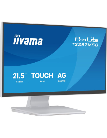 Iiyama Prolite T2252Msc-W2Ag Monitor Komputerowy 54,5 Cm (21.4") 1920 X 1080 Px Full Hd Lcd Ekran Dotykowy Biały