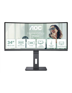 Aoc Cu34P3Cv Monitor Komputerowy 86,4 Cm (34") 3440 X 1440 Px Ultrawide Quad Hd Led Czarny 2