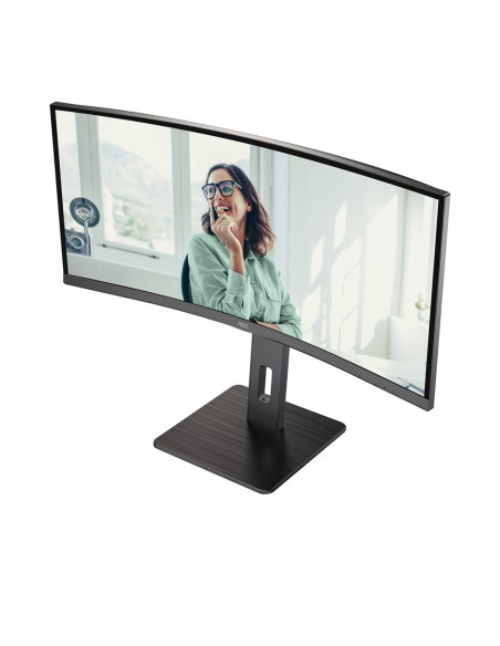 Aoc Cu34P3Cv Monitor Komputerowy 86,4 Cm (34") 3440 X 1440 Px Ultrawide Quad Hd Led Czarny