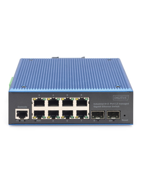 Przemysłowy 8+2 Port L2 Managed Gigabit Ethernet Switch 8X Ge Rj45 + 2 Sfp Port