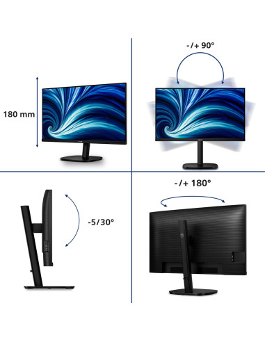 Monitor Philips 80.0Cm (31.5") 32B2U3601 16:09 Hdmi+Dp+Usb-C