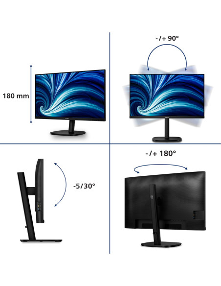 Monitor Philips 80.0Cm (31.5") 32B2U3601 16:09 Hdmi+Dp+Usb-C