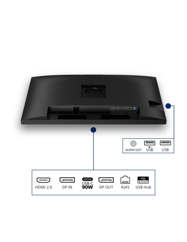 Monitor Philips 80.0Cm (31.5") 32B2U3601 16:09 Hdmi+Dp+Usb-C
