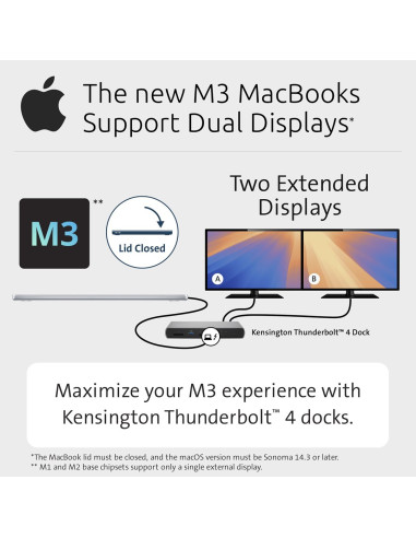 Kensington Sd5760T - Stacja Dokująca - Usb-C / Usb4 / Thunderbolt 3 / Thunderbolt 4 - 2 X Hdmi, Thunderbolt - Gige