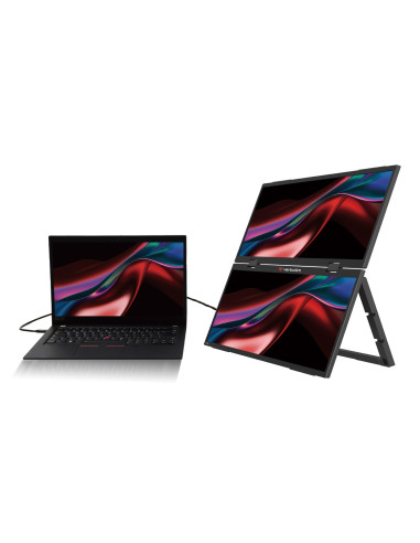 Verbatim Portable 15.6" Fhd Dual Monitor Essentials Przenośny Monitor Czarny 39,6 Cm (15.6") Lcd 1920 X 1080 Px