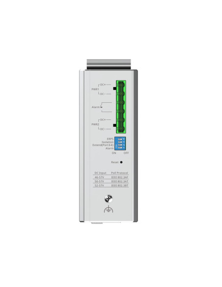 Ruijie Networks Rg-Nis2100 Zarządzany L2 Gigabit Ethernet (10/100/1000) Obsługa Poe Czarny, Stal Nierdzewna