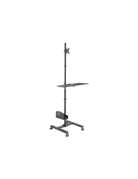 Wyposażenie - Wózek Na Płaski Panel / Obudowa Komputera - Plastikowa, Stal Nierdzewna - Rozmiar Ekranu: 43,2-81,3 Cm (17"-32") -