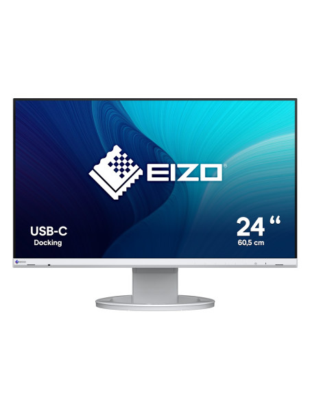 Monitor Eizo Flexscan Ev2480-Wt - 60 Cm (23.8 Zoll), Led, Ips-Panel, Höhenverstellung, Pivot, Lautsprecher, Usb-C, Displayport, 