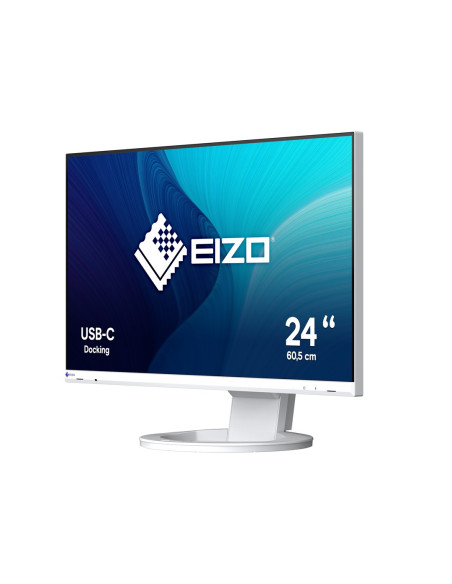 Monitor Eizo Flexscan Ev2480-Wt - 60 Cm (23.8 Zoll), Led, Ips-Panel, Höhenverstellung, Pivot, Lautsprecher, Usb-C, Displayport, 