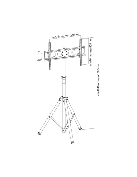 Techly Ica-Tr17T Uchwyt Do Tablic Informacyjnych 177,8 Cm (70") Czarny