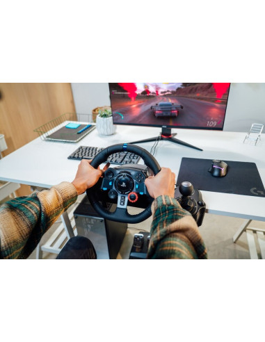 Logitech G 991-000539 Kontroler Gier Aluminium, Czarny Usb Kierownica + Pedały + Zestaw Słuchawkowy Pc, Playstation 4, Playstati